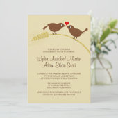 Tortelduifjes Unieke Rustige Engagement Party Kaart (Staand voorkant)