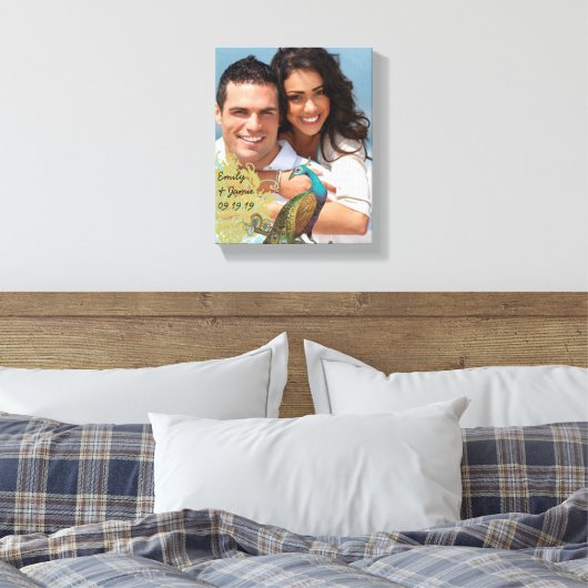 Tortelduifjes Uw Foto Verpakt Canvas (Insitu (Slaapkamer))