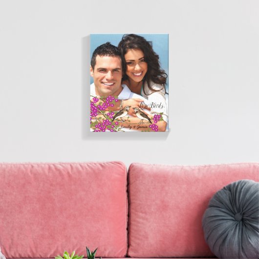 Tortelduifjes Uw Foto Verpakt Canvas (Insitu (Woonkamer))