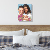 Tortelduifjes Uw Foto Verpakt Canvas (Insitu (Slaapkamer))