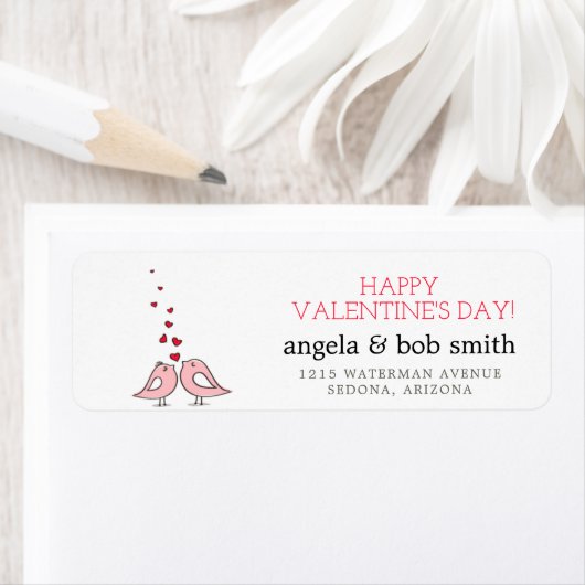 Tortelduifjes Valentijn Etiket (Insitu)