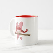 Tortelduifjes Valentijn Tweekleurige Koffiemok (Voorkant links)