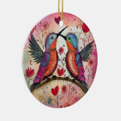 Tortelduifjes Valentijnen Keramisch Ornament (Rechts)