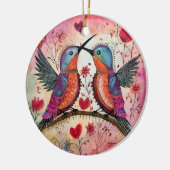 Tortelduifjes Valentijnen Keramisch Ornament (Links)