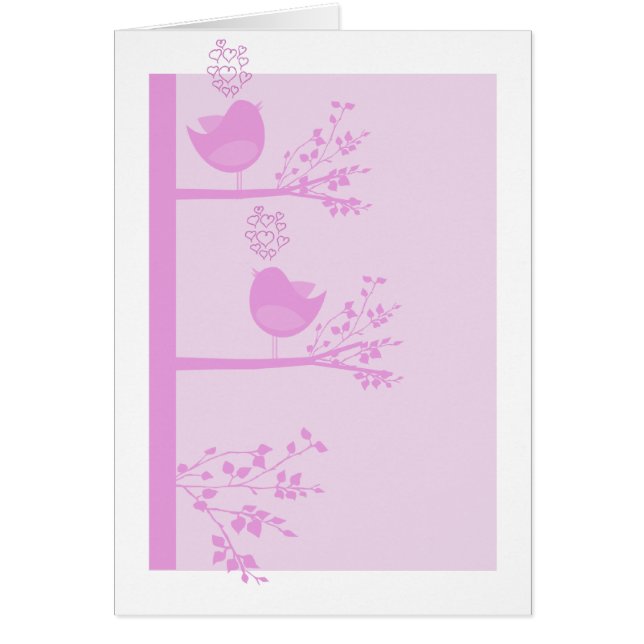 Tortelduifjes Valentijnsdag Card (Voorkant)