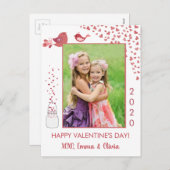 Tortelduifjes Valentijnsdag Hart Fotokaart Feestdagenkaart (Voorkant / Achterkant)