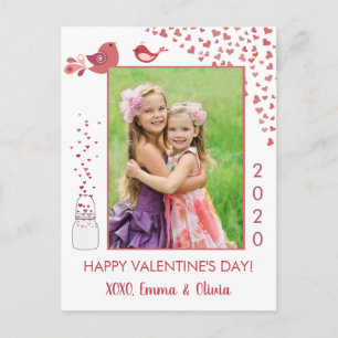 Tortelduifjes Valentijnsdag Hart Fotokaart Feestdagenkaart