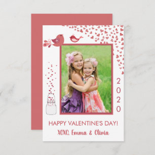 Tortelduifjes Valentijnsdag Hart Fotokaart Kaart