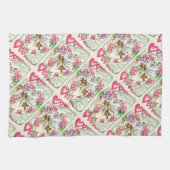 Tortelduifjes  Valentijnsdag keukenhanddoeken (Horizontaal)