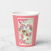 Tortelduifjes  Valentijnsdag Papieren Bekers (Achterkant)