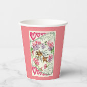 Tortelduifjes  Valentijnsdag Papieren Bekers (Voorkant)