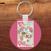 Tortelduifjes  Valentijnsdag Sleutelhanger (Voorkant)