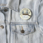 Tortelduifjes van Bluebird Wedding Badges Ronde Button 5,7 Cm (In situ)