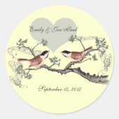  Tortelduifjes van Chickadee Wedding Stickers (Voorkant)