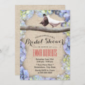 Tortelduifjes van de klasse Hydrangea Vrijgezellen Kaart (Voorkant / Achterkant)