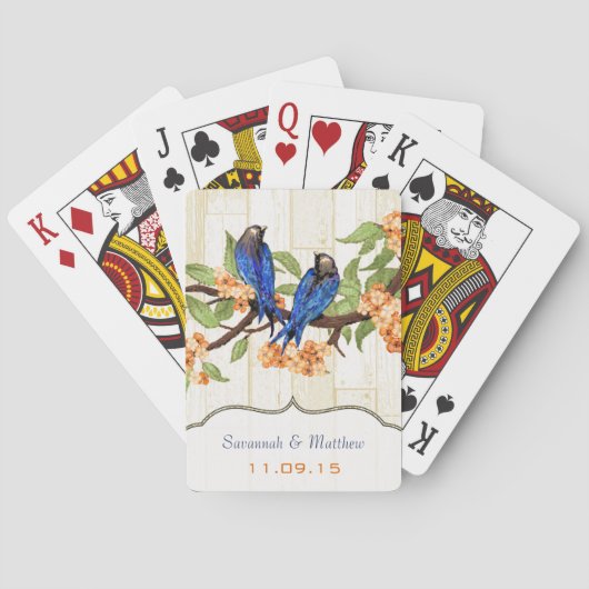  Tortelduifjes van de marine Wedding Gift-speelkaa Speelkaarten (Achterkant)