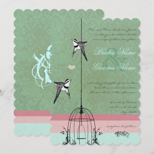 Tortelduifjes van het vogelgriepperwoud Kaart (Voorkant / Achterkant)