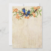 Tortelduifjes van koraal en marineblauw Kaart (Achterkant)