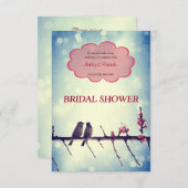 Tortelduifjes verhaal 2 Bridal Shower Uitnodiging (Voorkant / Achterkant)