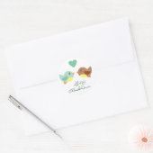 Tortelduifjes Verloving aankondiging Sticker (Envelop)