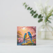 Tortelduifjes Vierkante Visitekaartje (Staand voorkant)