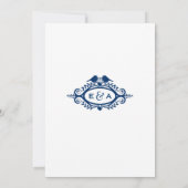 Tortelduifjes Vine Pattern Weddenschap Kaart (Achterkant)