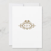 Tortelduifjes Vine Pattern Weddenschap Kaart (Achterkant)