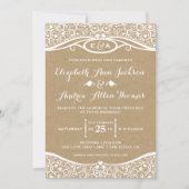 Tortelduifjes Vine Pattern Weddenschap Kaart (Voorkant)