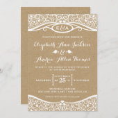 Tortelduifjes Vine Pattern Weddenschap Kaart (Voorkant / Achterkant)