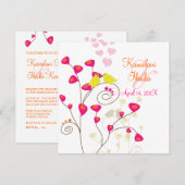 Tortelduifjes, voeg uw achtergrond toe.. kaart (Voorkant / Achterkant)