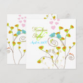 Tortelduifjes, voeg uw achtergrond toe.. kaart (Voorkant / Achterkant)