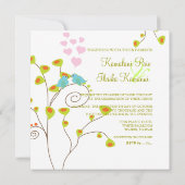 Tortelduifjes, voeg uw achtergrond toe.. kaart (Achterkant)