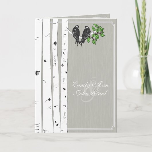  Tortelduifjes - Vogelbomen tijdens de bruiloft (Voorkant)