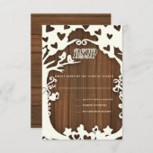 Tortelduifjes voor altijd op Woodpanel Kaart (Voorkant / Achterkant)