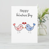 Tortelduifjes voor bewerkbare Valentijnsdag Feestdagenkaart (Staand voorkant)