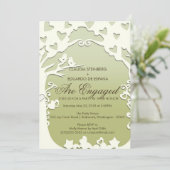 Tortelduifjes voor eeuwig op pastelzonneolijven kaart (Staand voorkant)