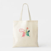 Tortelduifjes voor hart en geluid zijn mijn Valent Tote Bag (Achterkant)