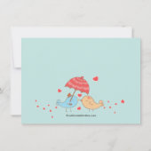 Tortelduifjes Vrijgezellenfeest Kaart (Achterkant)