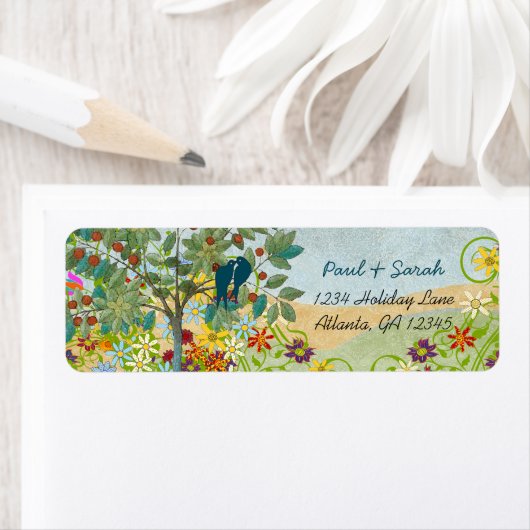  Tortelduifjes Vruchtbomen Damask Hills Etiket (Insitu)