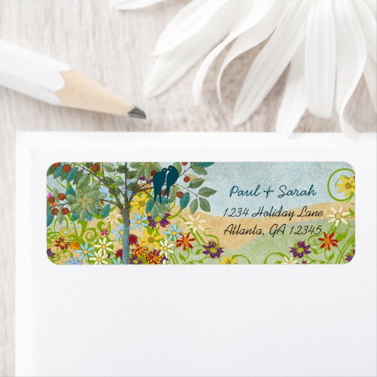  Tortelduifjes Vruchtbomen Damask Hills Etiket (Insitu)