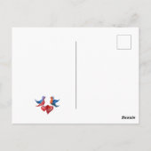 Tortelduifjes, Waterverf Briefkaart vogels (Achterkant)