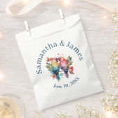 Tortelduifjes Waterverf Pastels Bedankzakje (Geknipt)