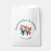 Tortelduifjes Waterverf Pastels Bedankzakje (Voorkant)