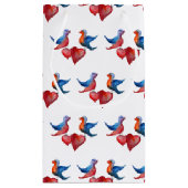 Tortelduifjes, Waterverf vogelcadeauzakje Klein Cadeauzakje (Achterkant)