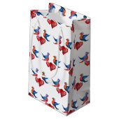 Tortelduifjes, Waterverf vogelcadeauzakje Klein Cadeauzakje (Achterkant Gekanteld)