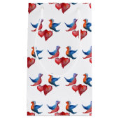 Tortelduifjes, Waterverf vogelcadeauzakje Klein Cadeauzakje (Voorkant)