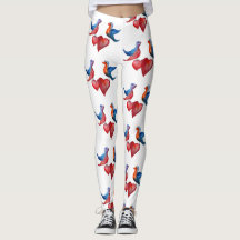 Tortelduifjes, Waterverf Vogels Aangepaste Legging