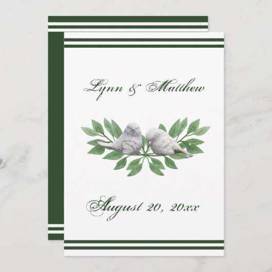 Tortelduifjes - Weddenschap Kaart (Voorkant / Achterkant)