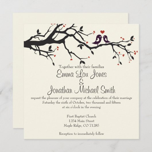 Tortelduifjes Weddenschap Kaart (Voorkant / Achterkant)