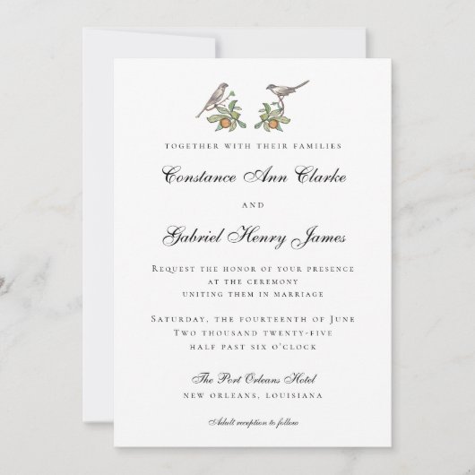 Tortelduifjes Weddenschap Kaart (Voorkant)